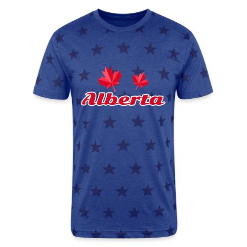 Alberta, province of Canada - Unisex Adult Star Printed T-Shirt