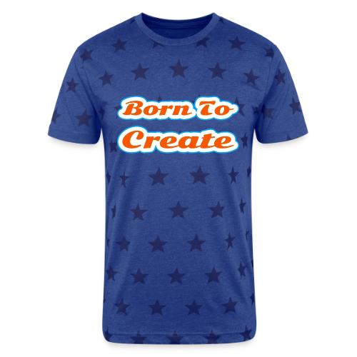 Born to Create — Creative Soul Script - Unisex Adult Star Printed T-Shirt