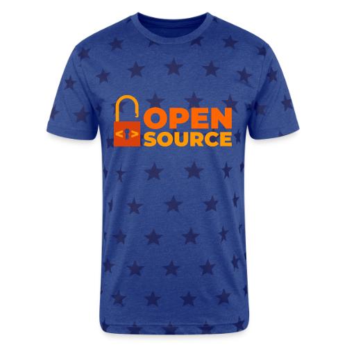 Open Source: Code is Freedom - Unisex Adult Star Printed T-Shirt
