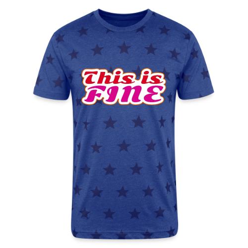 This Is Fine - Unisex Adult Star Printed T-Shirt