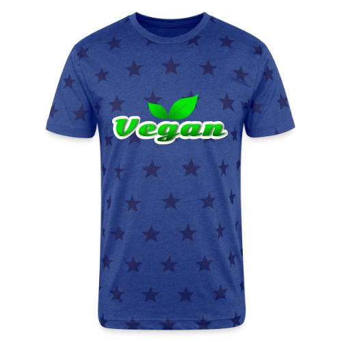 Pure Vegan Leaves - Unisex Adult Star Printed T-Shirt
