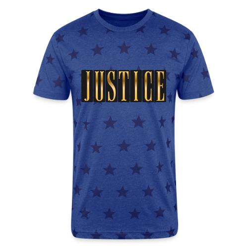 Golden Justice - Unisex Adult Star Printed T-Shirt