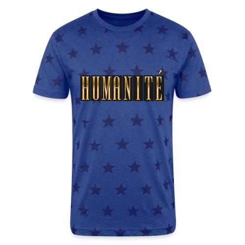 Humanity in Golden Letters - Unisex Adult Star Printed T-Shirt