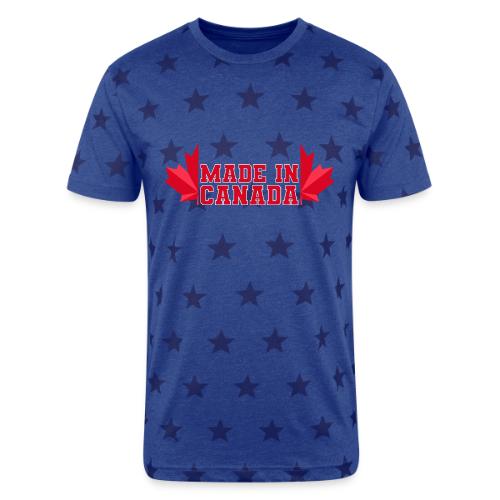 Made in Canada - Unisex Adult Star Printed T-Shirt