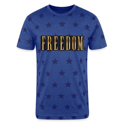 Freedom Shines - Unisex Adult Star Printed T-Shirt