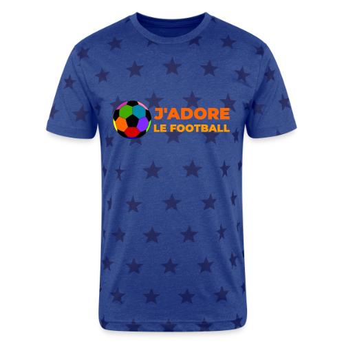 I love football - Unisex Adult Star Printed T-Shirt