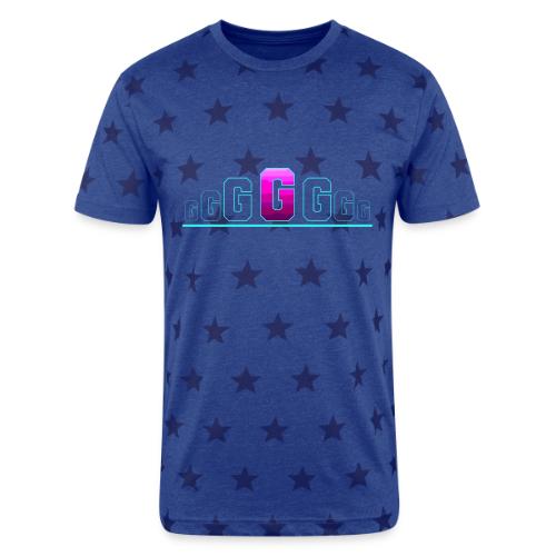 Letter G – Capital Varsity Alphabet Monogram - Unisex Adult Star Printed T-Shirt