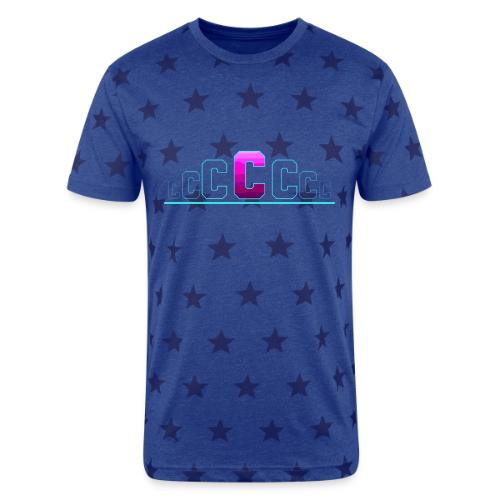 Letter C – Capital Varsity Alphabet Monogram - Unisex Adult Star Printed T-Shirt