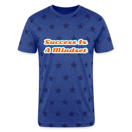 Success Is a Mindset — Motivational Glow Script - Unisex Adult Star Printed T-Shirt