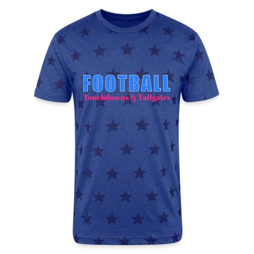 Football Touchdowns & Tailgates Design - Unisex Adult Star Printed T-Shirt