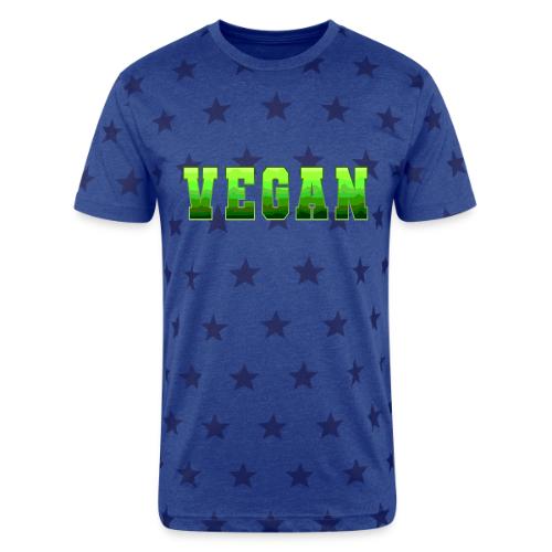 Green Wave Vegan - Unisex Adult Star Printed T-Shirt