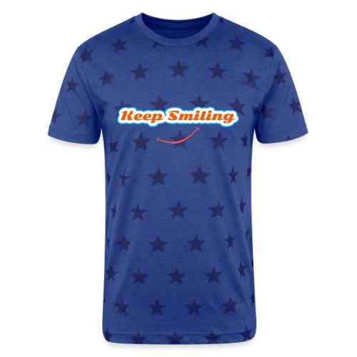 Keep Smiling Positive Vibes Graphic - Unisex Adult Star Printed T-Shirt