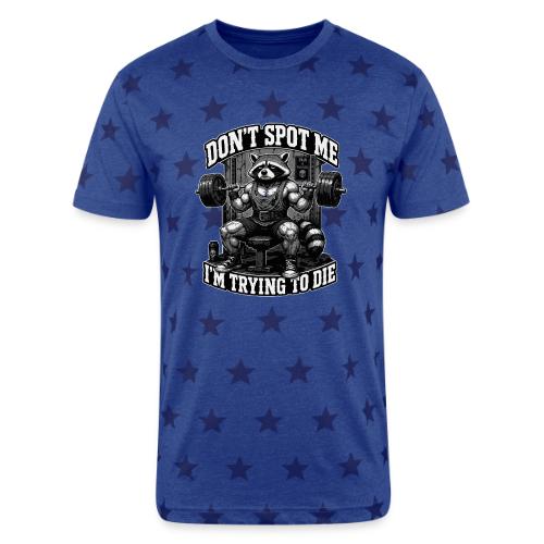 Raccoon Lifter Don’t Spot Me - Unisex Adult Star Printed T-Shirt