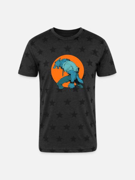 Werewolf halloween - Unisex Adult Star Printed T-Shirt -