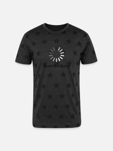 Overthinking Loading Wheel - Unisex Adult Star Printed T-Shirt -