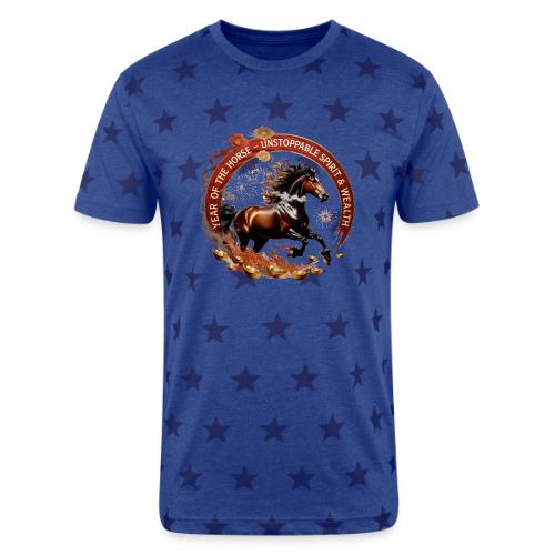 Year of the Horse Fiery Spirit T Shirt, Lunar New - Unisex Adult Star Printed T-Shirt