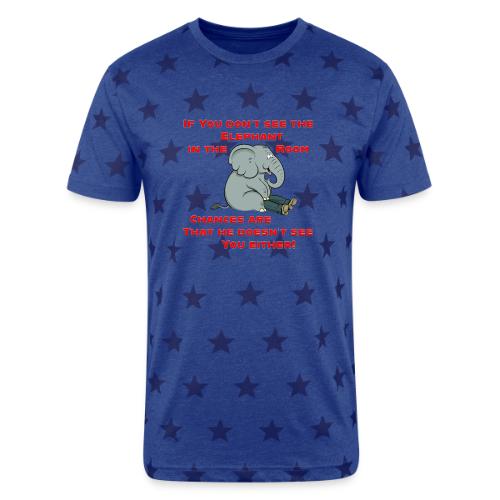 Elephant in the Room Meme - Unisex Adult Star Printed T-Shirt