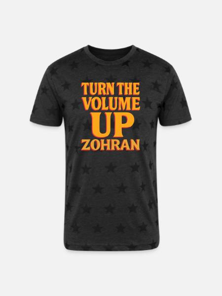Turn the Volume Up Shirt - Unisex Adult Star Printed T-Shirt - royal star