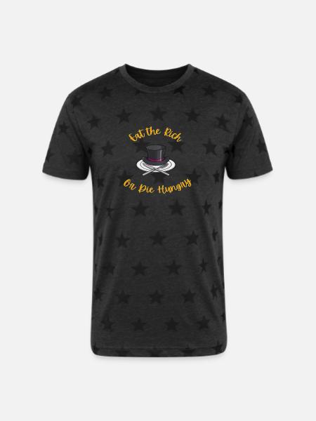 Eat the rich - Unisex Adult Star Printed T-Shirt -