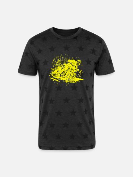 Neon Splash Chaos - Unisex Adult Star Printed T-Shirt -