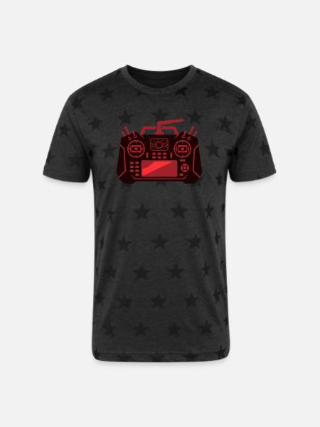 Drone Remote Controller Icon - Unisex Adult Star Printed T-Shirt -