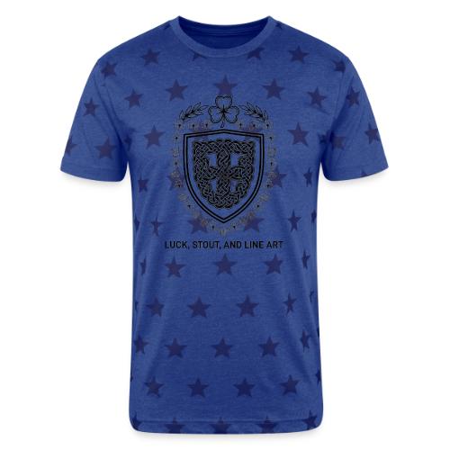 Celtic Knot T-Shirt, Symmetrical Shield - Unisex Adult Star Printed T-Shirt