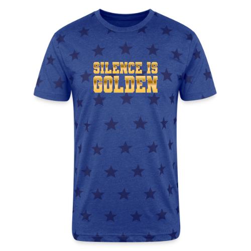 Silence is Golden - Unisex Adult Star Printed T-Shirt