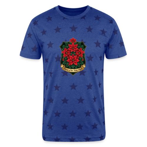 Poinsettia Crest T-Shirt - Unisex Adult Star Printed T-Shirt