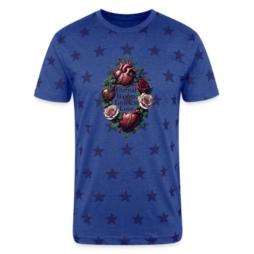Eternal Bloom Timeless Love Entwined Hearts T-Shir - Unisex Adult Star Printed T-Shirt