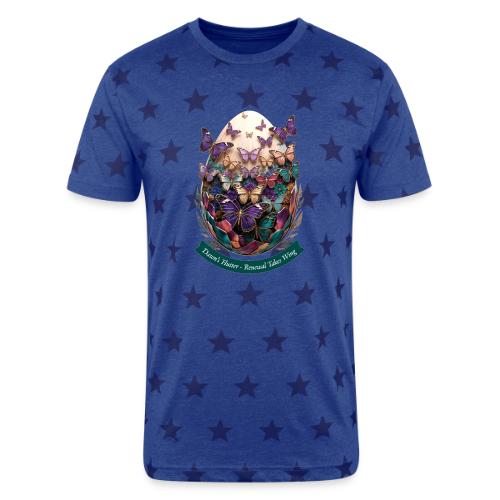 Easter Dawn's Flutter Butterfly T Shirt, Gift - Unisex Adult Star Printed T-Shirt