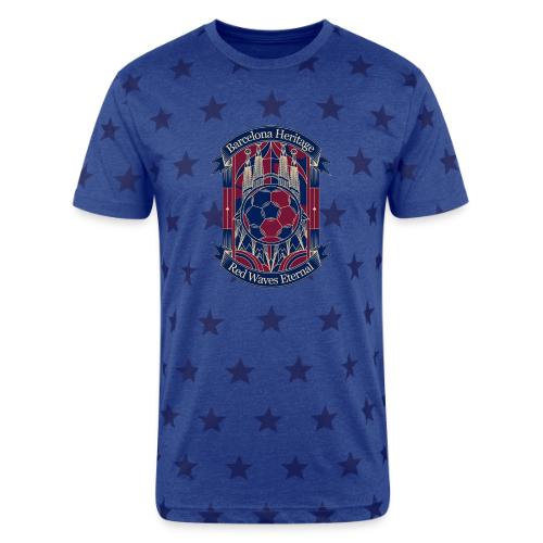 Barcelona Red Heritage T Shirt, Barsa fan Gift - Unisex Adult Star Printed T-Shirt