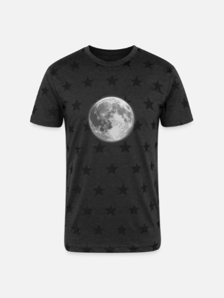 Lune - T-shirt étoilé Unisexe - bleu roi avec des étoiles