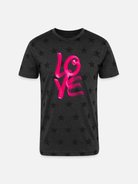 Love - Unisex Adult Star Printed T-Shirt -