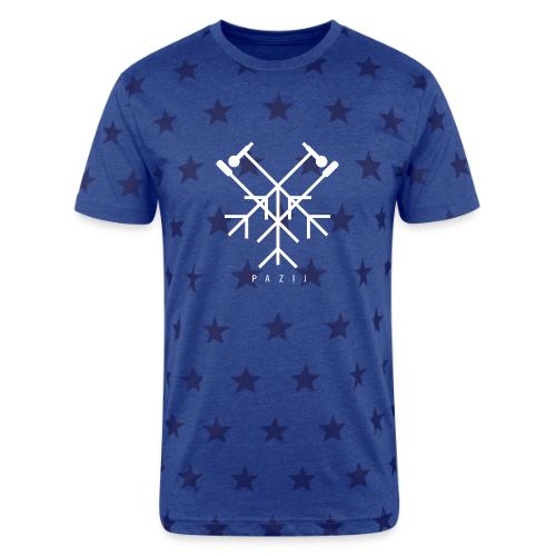 Pazij White Logo - Unisex Adult Star Printed T-Shirt