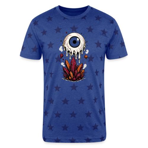 Melting Eyeball - Unisex Adult Star Printed T-Shirt