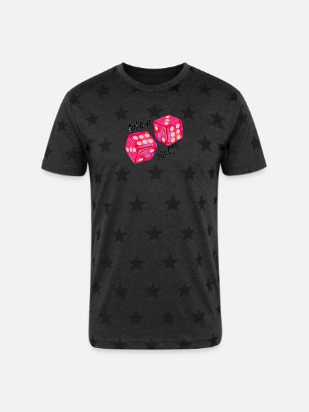 Take a Risk Graphic - Unisex Adult Star Printed T-Shirt -