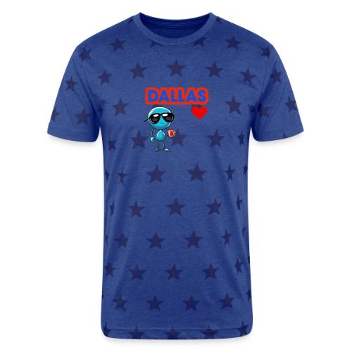 Smoon City_Dallas - Unisex Adult Star Printed T-Shirt