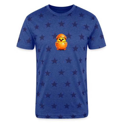 Easter Chick Orange - Unisex Adult Star Printed T-Shirt