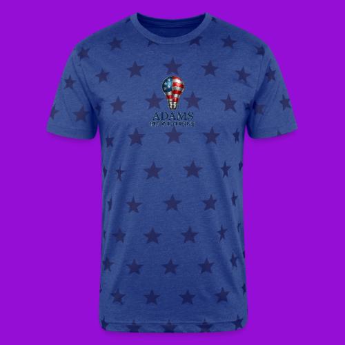 Adams promotions American flag metallic light bulb - Unisex Adult Star Printed T-Shirt