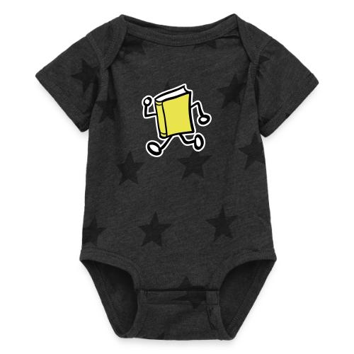 internal bally solo 3 colour white outline - Baby 5 Star Print One Piece