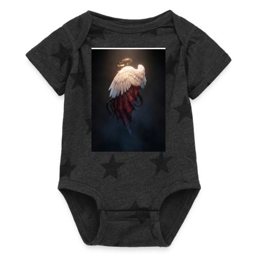 Angel vs Demon Wings Dark Aesthetic Gothic T-Shirt - Baby 5 Star Print One Piece
