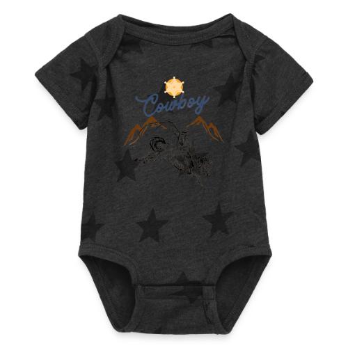 Wild West Cowboy Ride - Baby 5 Star Print One Piece