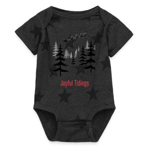 Joyful Tidings Christmas T-Shirt - Baby 5 Star Print One Piece