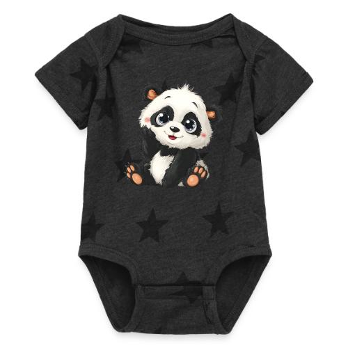 Blushing Baby Panda - Baby 5 Star Print One Piece