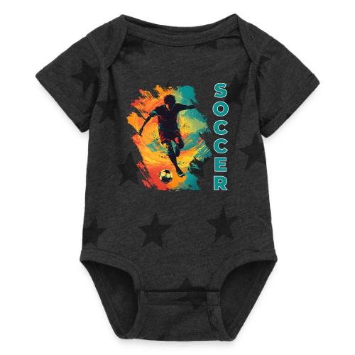 Soccer Hero Mode - Baby 5 Star Print One Piece