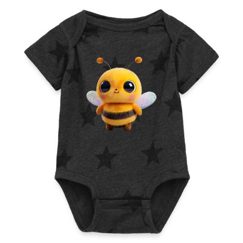 Sweet Cartoon Baby Bee with Innocent Eyes - Baby 5 Star Print One Piece