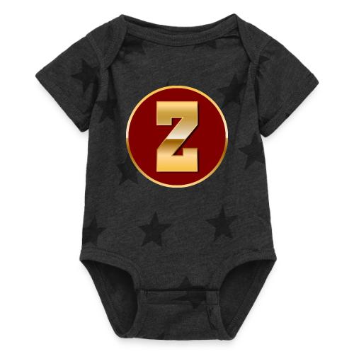 Letter Z – Capital Varsity Alphabet Monogram - Baby 5 Star Print One Piece