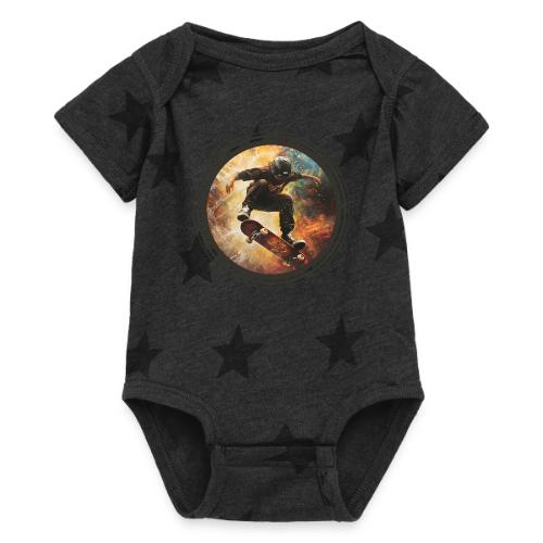 Skateboarding Flow - Baby 5 Star Print One Piece