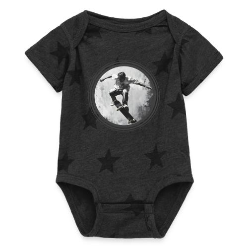 Skateboarding Vibes Only - Baby 5 Star Print One Piece