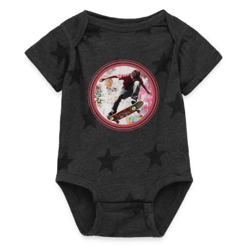 Skateboarding Soul - Baby 5 Star Print One Piece